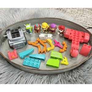 Mega Blocks Paw Patrol Action Figures X5 & Vehicles X2 Duplo Compatible (22pc)